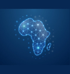 Africa 3d Symbol In Low Poly Style Map