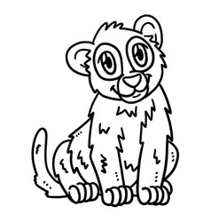 Baby Lion Isolated Coloring Page For Kids