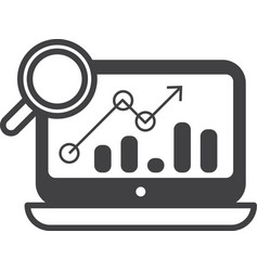 Graph And Laptop In Minimal Style