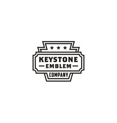 Keystone Arch Construction Building Badge Logo