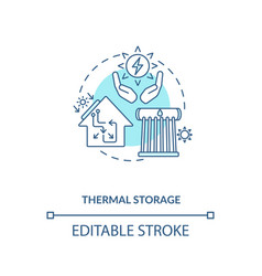 Thermal Energy Storage Concept Icon