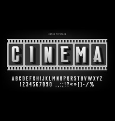 Old Movie Font Or Retro Cinema Type Of Film Poster