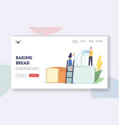 People Cooking Fresh Bakery At Home Landing Page