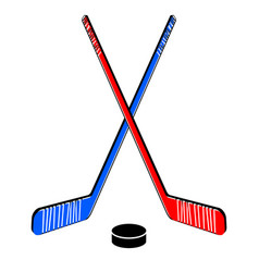 Two Crossed Hockey Sticks