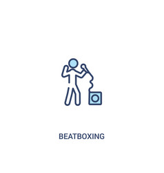 Beatboxing Concept 2 Colored Icon Simple Line