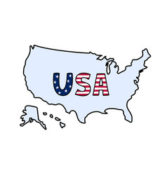 Usa Map Contours Doodle