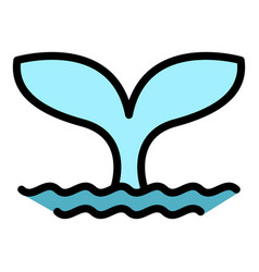 Whale Tail Icon Flat