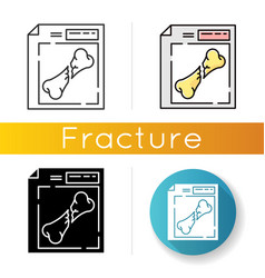 Bone Fracture X-ray Scan Icon Patient Medical