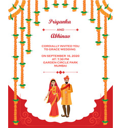 Hindu Wedding Invitation Card Template Design