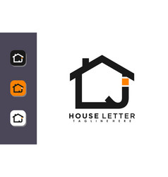 House Logo Design With Letter J Concept