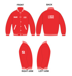 Jacket Templates Mock Ups Red