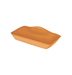 Rectangular Loaf Bread On A White Background