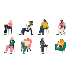 Set Of Sitting People