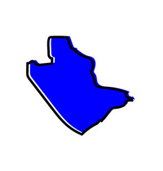 Central District State Map Of Botswana Country