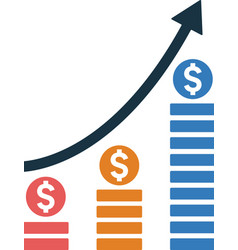 Funds Growth Mutual Icon Glyph Style Eps