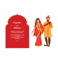 Indian Hindu Wedding Invitation Card Template