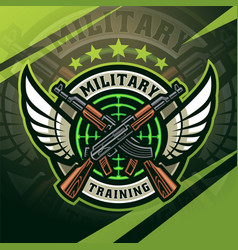 Military Training Esport Mascot Logo Design