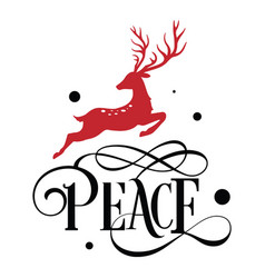 Peace Typography T Shirt Design Marry Christmas