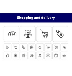 Shopping And Delivery Icon Set