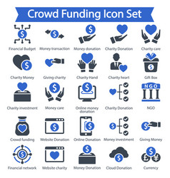 Crowd Funding Icon Set