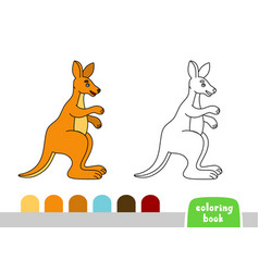 Cute Kangaroo Coloring Book For Kids Page