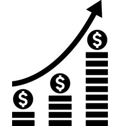 Funds Growth Mutual Icon Black Graphics