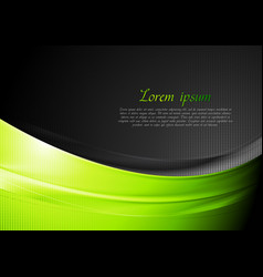 Green And Black Wavy Background