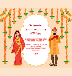 Indian Hindu Wedding Invitation Card Design