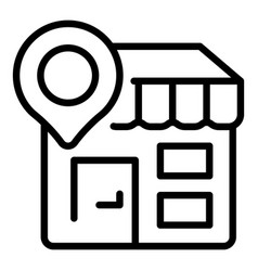 Mobile Drop Shop Icon Outline Store Map