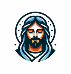 Christian Symbol Jesus Christ Flat Logo Icon