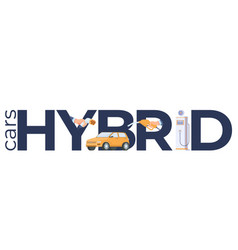 Hybrid Car Text Concept