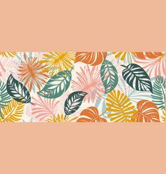 Seamless Pattern Of Colorful Tropical