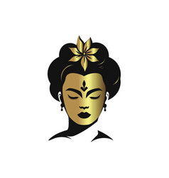 Gold Woman Face