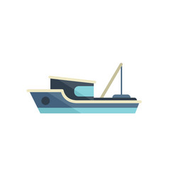 Sea Fish Boat Icon Flat Ship Vessel