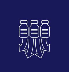 Vaccine Distribution Line Icon