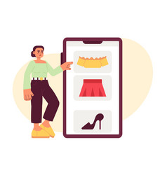 Women Clothes Online Shopping Flat Concept Spot