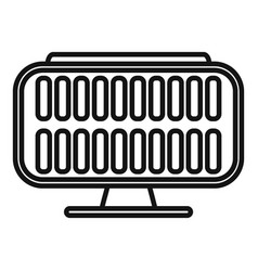 Cell Power Panel Icon Outline Solar Grid