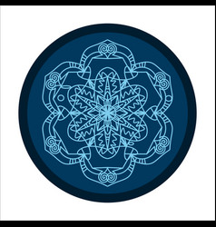 Decorative Plate Circular Blue Pattern Top View