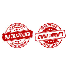 Join Our Community Stamp Our Community Label