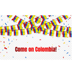 Colombia Garland Flag With Confetti