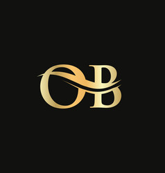 Initial Ob Letter Logo With Creative Ob Logo