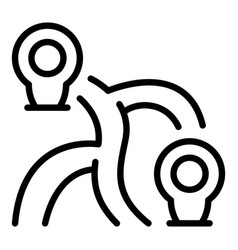 Route Store Icon Outline Map Shop