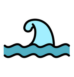 Underwater Orca Icon Flat