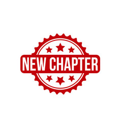 Red New Chapter Rubber Stamp Seal