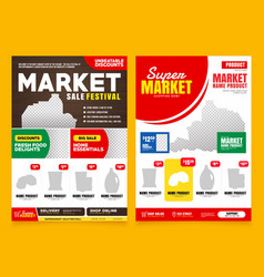 Supermarket Flyer Template Shop Poster Design