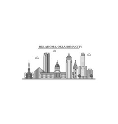 United States Oklahoma City City Skyline Isolated