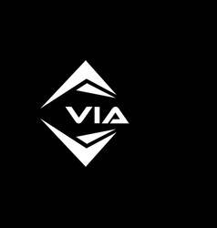 Via Abstract Technology Logo Design On Black