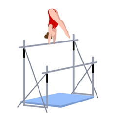 Bars Gymnastic Equipment Icon Cartoon