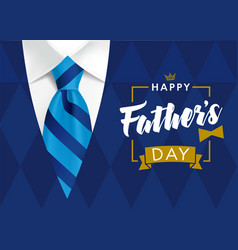 Happy Fathers Day Mens Blue Suit And Blue Tie