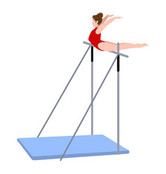 Horizontal Bar Gymnastic Icon Cartoon